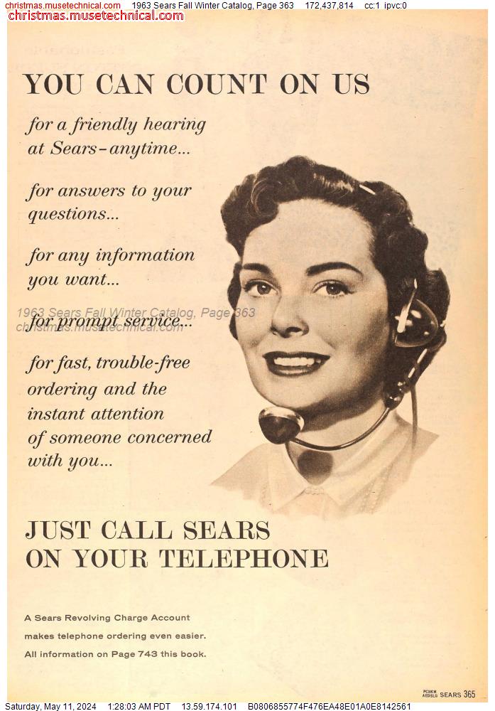 1963 Sears Fall Winter Catalog, Page 363