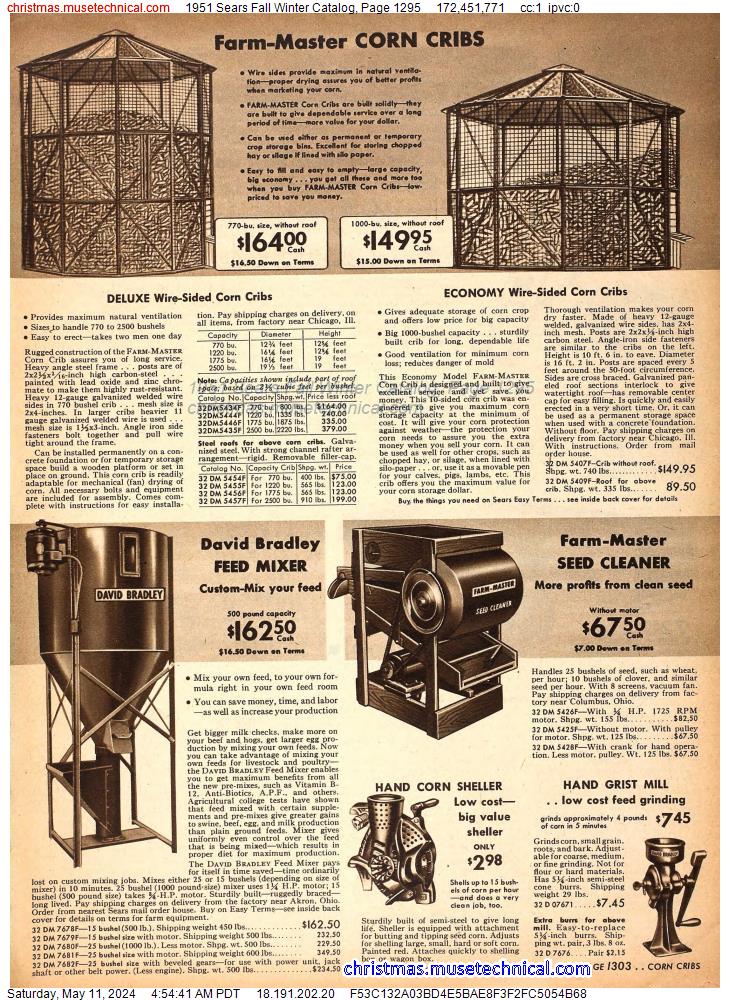 1951 Sears Fall Winter Catalog, Page 1295