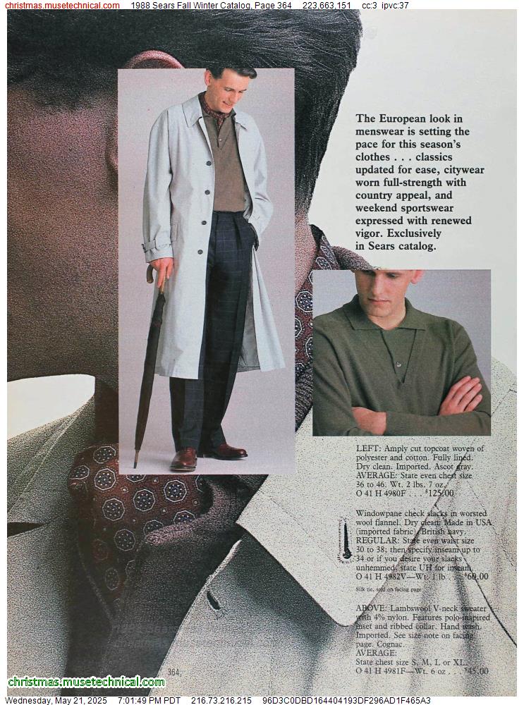 1988 Sears Fall Winter Catalog, Page 364
