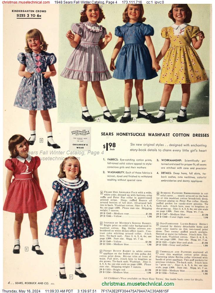 1948 Sears Fall Winter Catalog, Page 4