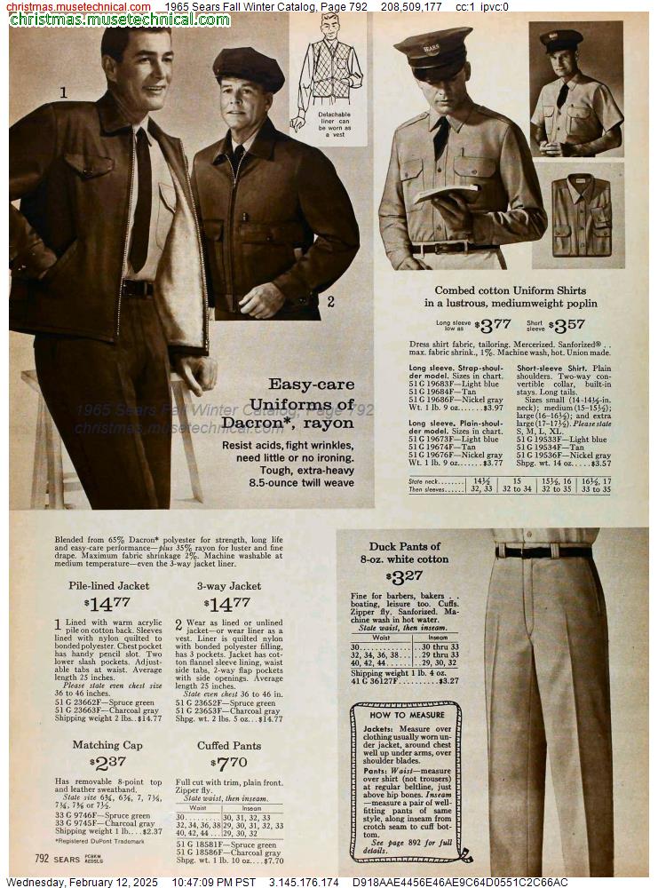 1965 Sears Fall Winter Catalog, Page 792