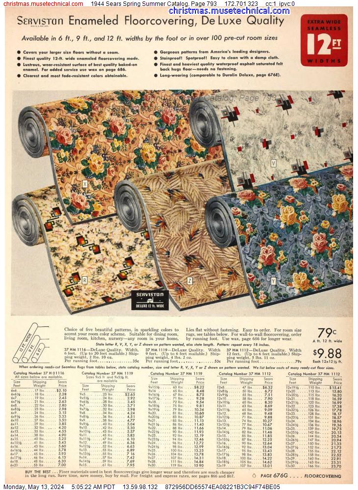 1944 Sears Spring Summer Catalog, Page 793