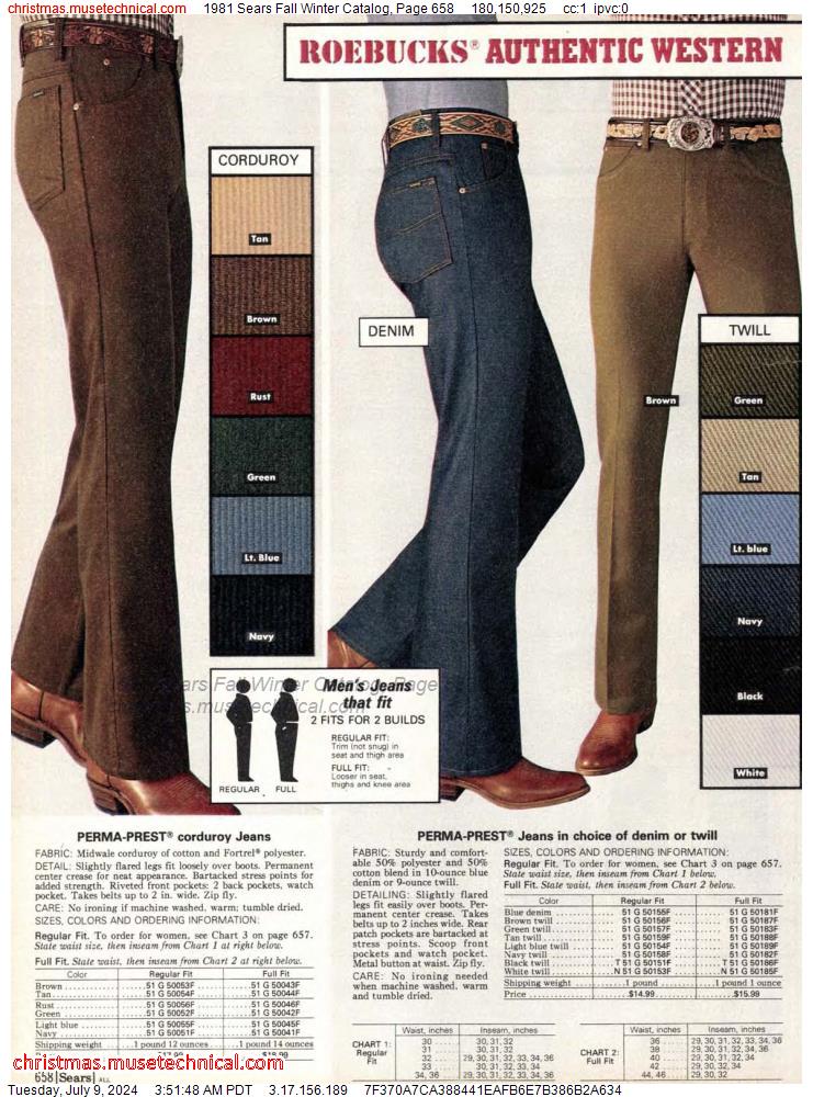 1981 Sears Fall Winter Catalog, Page 658