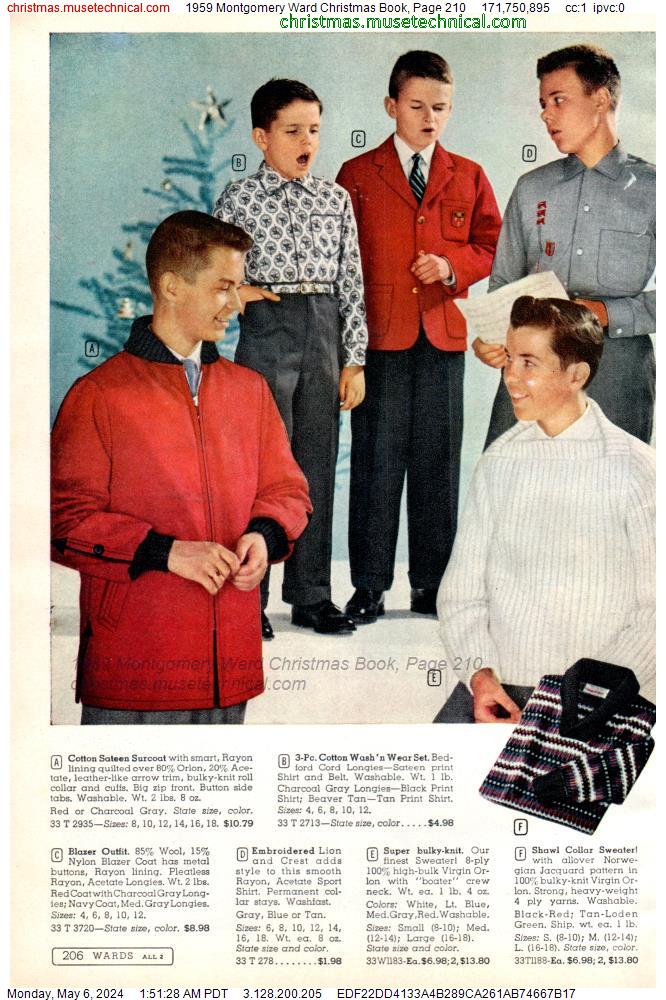 1959 Montgomery Ward Christmas Book, Page 210