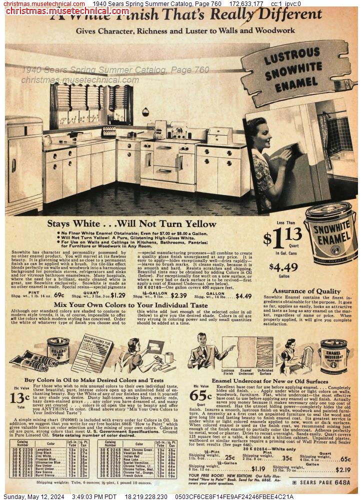 1940 Sears Spring Summer Catalog, Page 760