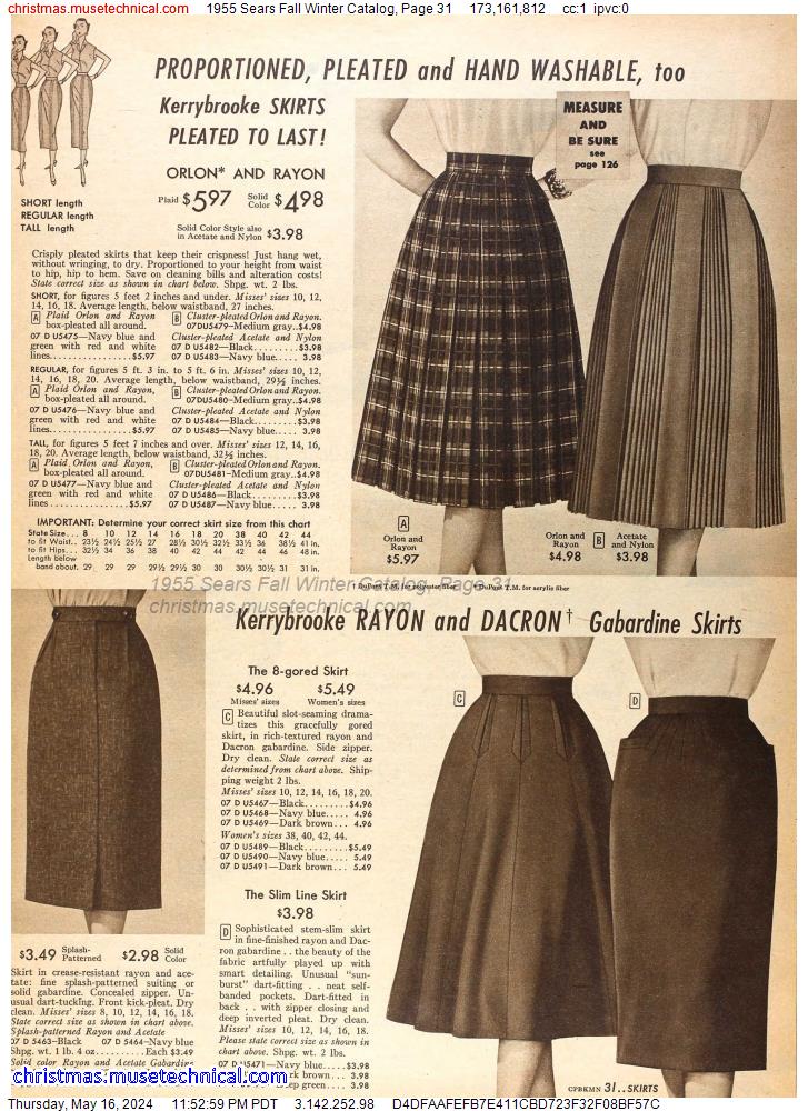 1955 Sears Fall Winter Catalog, Page 31