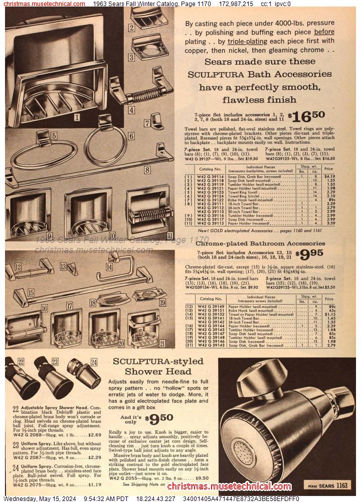 1963 Sears Fall Winter Catalog, Page 1170