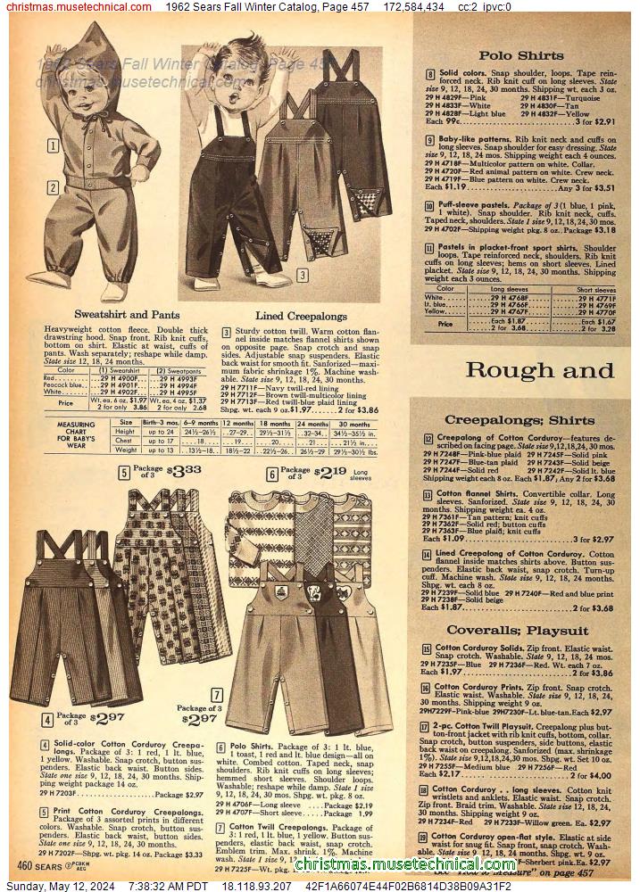 1962 Sears Fall Winter Catalog, Page 457