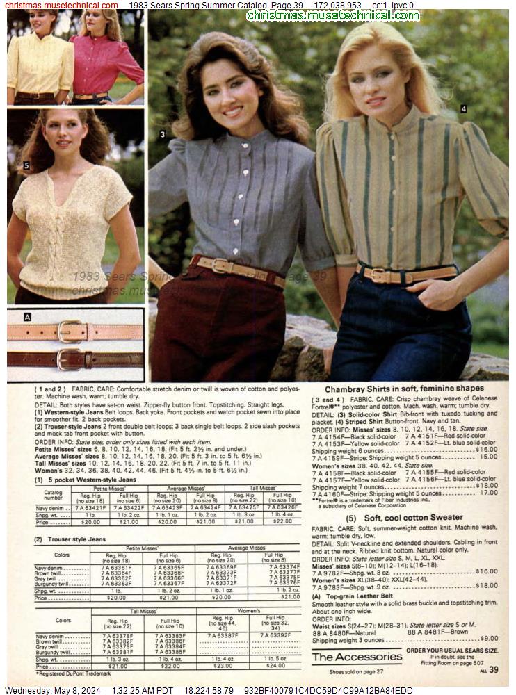 1983 Sears Spring Summer Catalog, Page 39