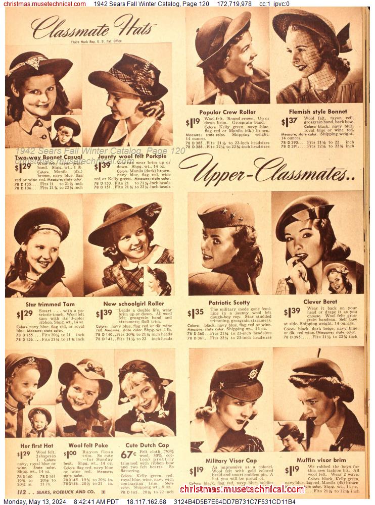 1942 Sears Fall Winter Catalog, Page 120