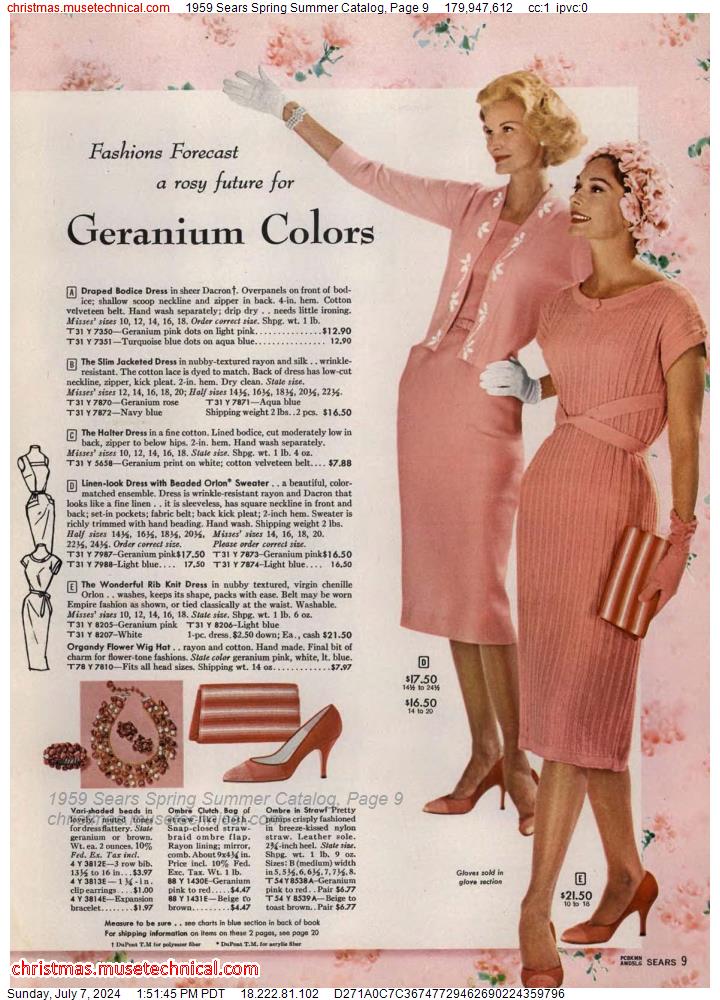 1959 Sears Spring Summer Catalog, Page 9