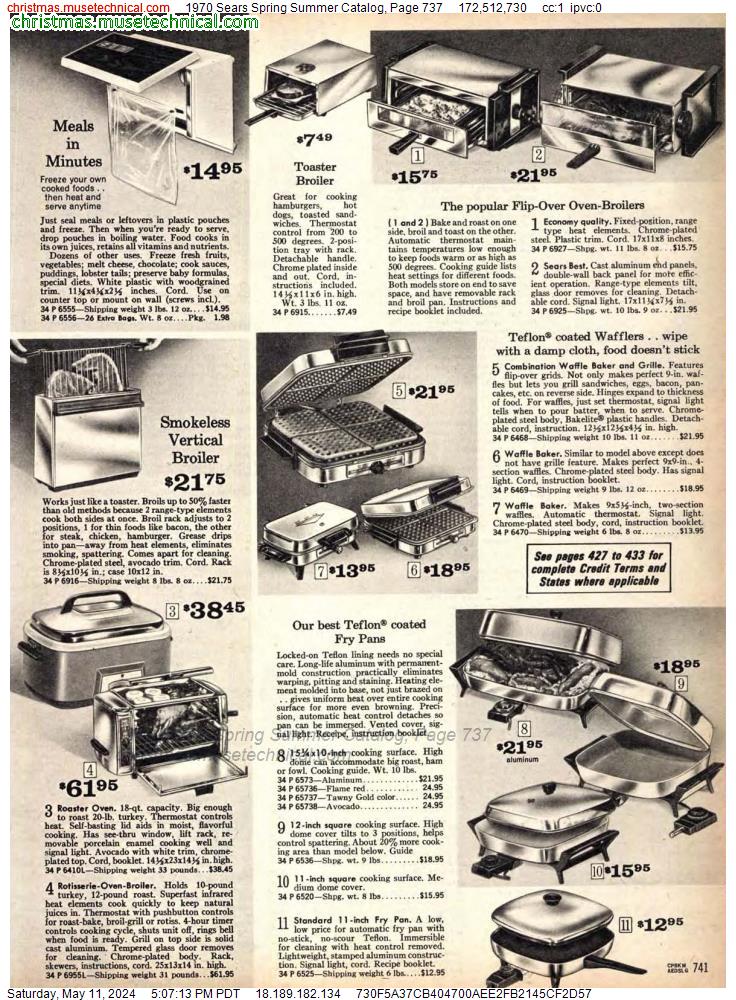 1970 Sears Spring Summer Catalog, Page 737