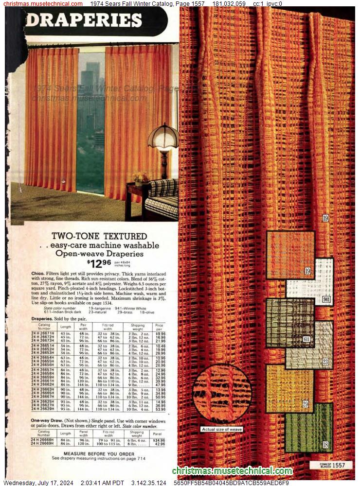 1974 Sears Fall Winter Catalog, Page 1557