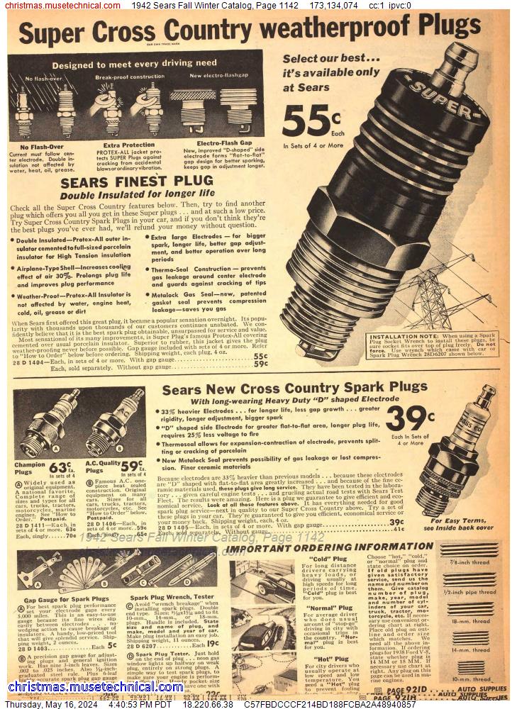 1942 Sears Fall Winter Catalog, Page 1142