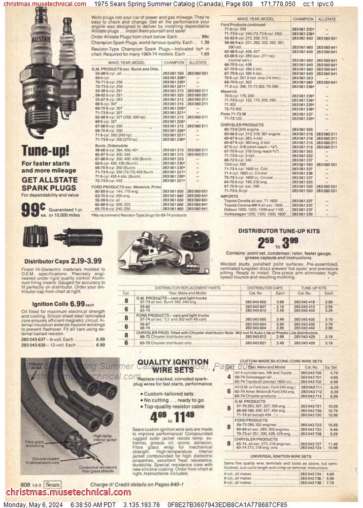1975 Sears Spring Summer Catalog (Canada), Page 808