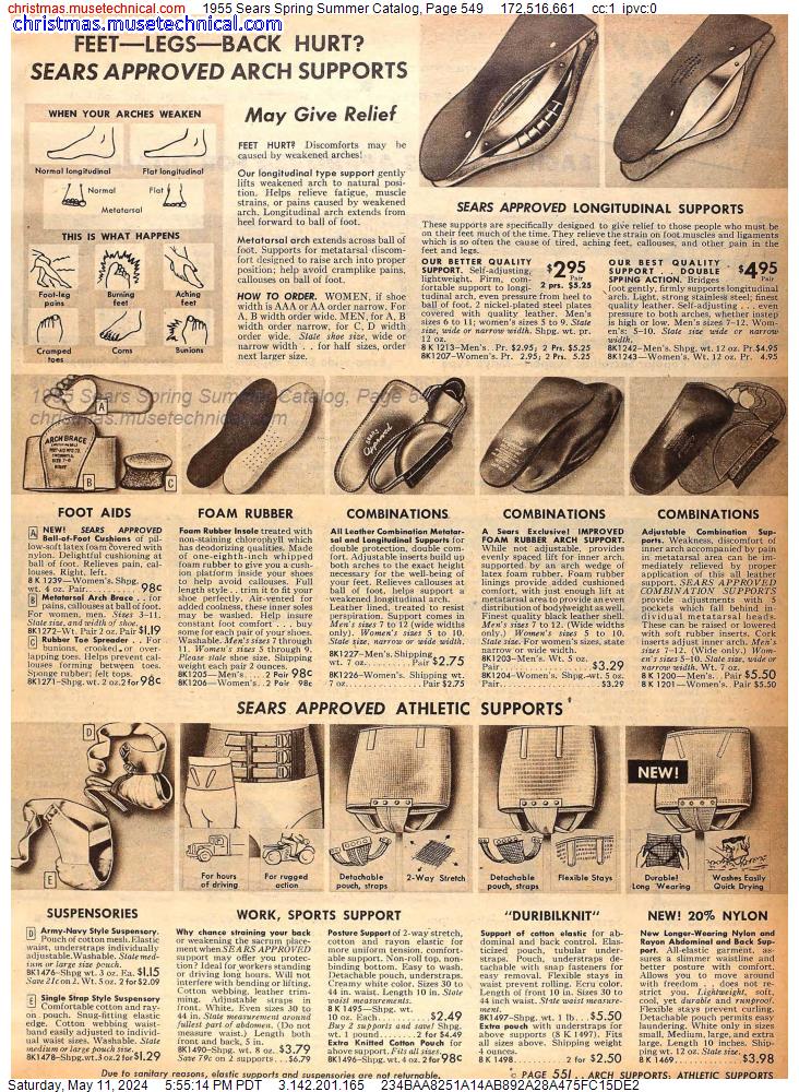 1955 Sears Spring Summer Catalog, Page 549