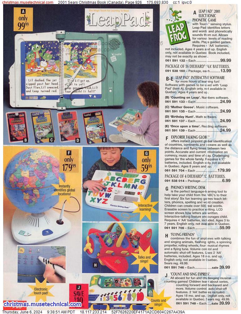 2001 Sears Christmas Book (Canada), Page 926