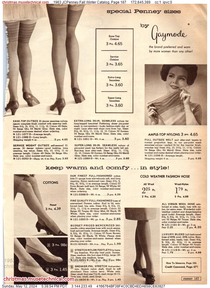 1963 JCPenney Fall Winter Catalog, Page 187
