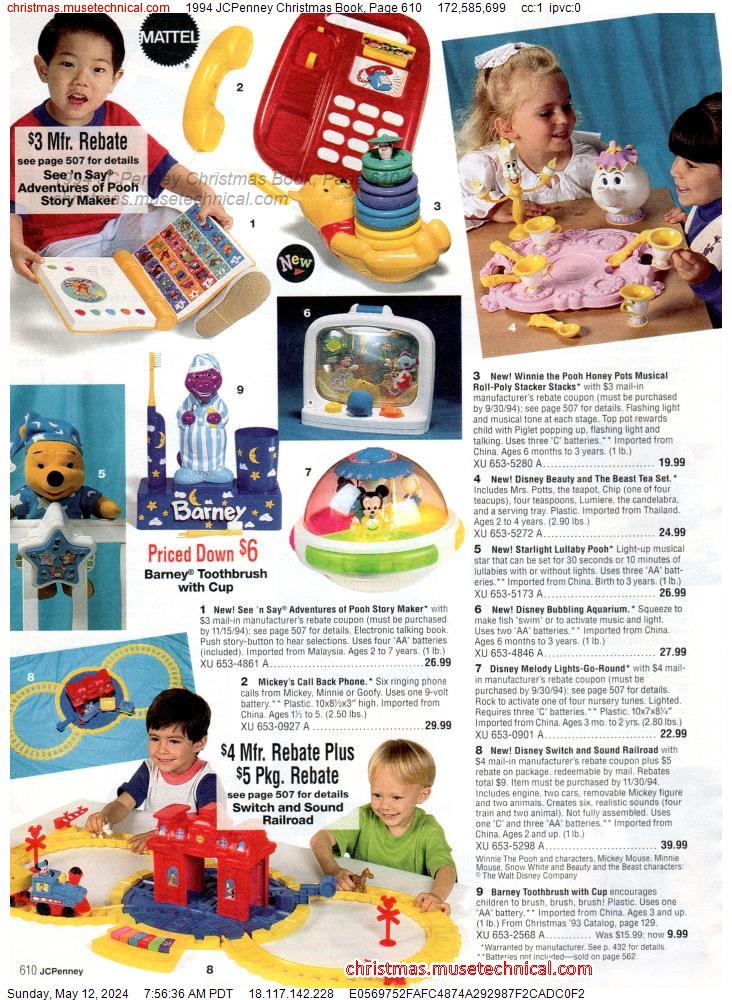 1994 JCPenney Christmas Book, Page 610