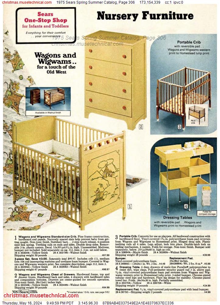 1975 Sears Spring Summer Catalog, Page 306