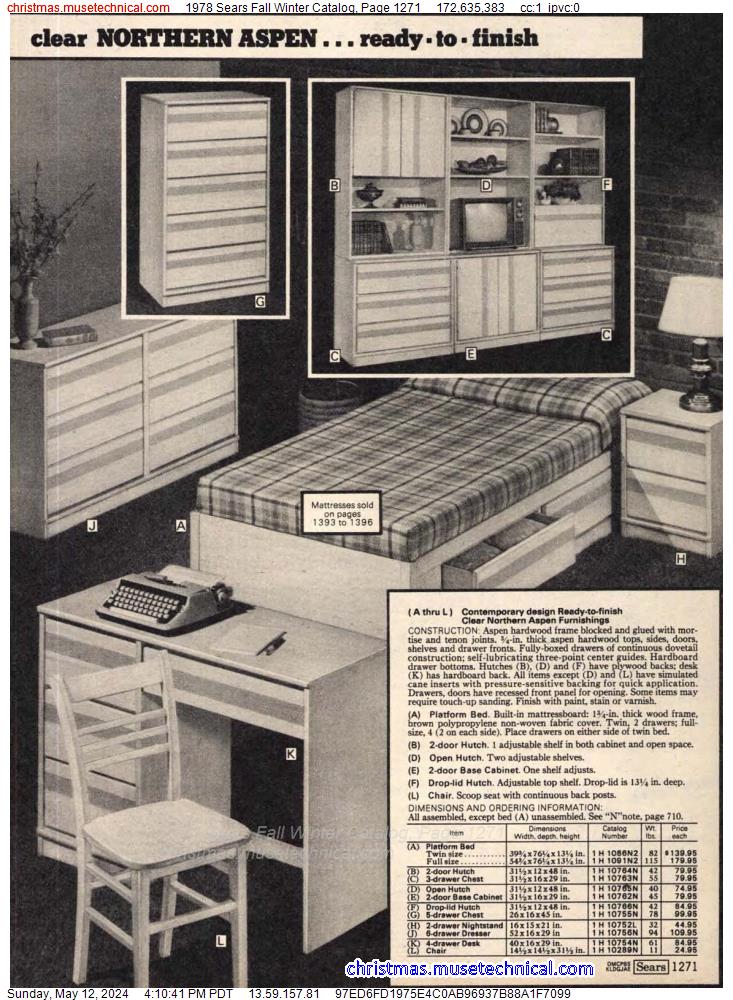 1978 Sears Fall Winter Catalog, Page 1271