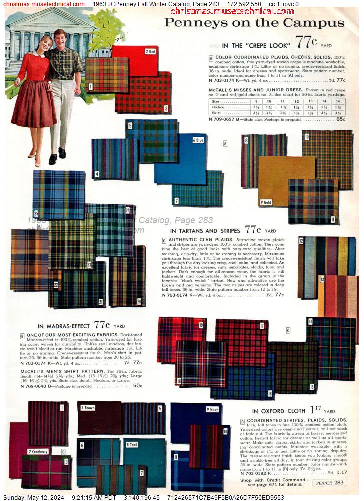 1963 JCPenney Fall Winter Catalog, Page 283