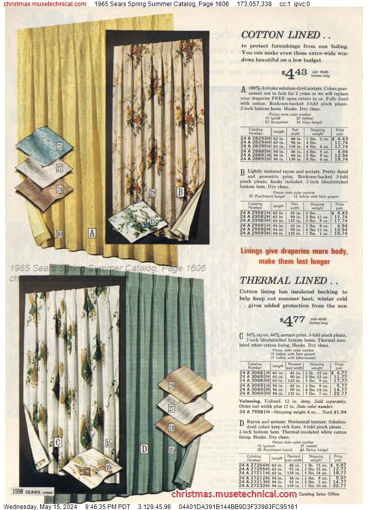 1965 Sears Spring Summer Catalog, Page 1606