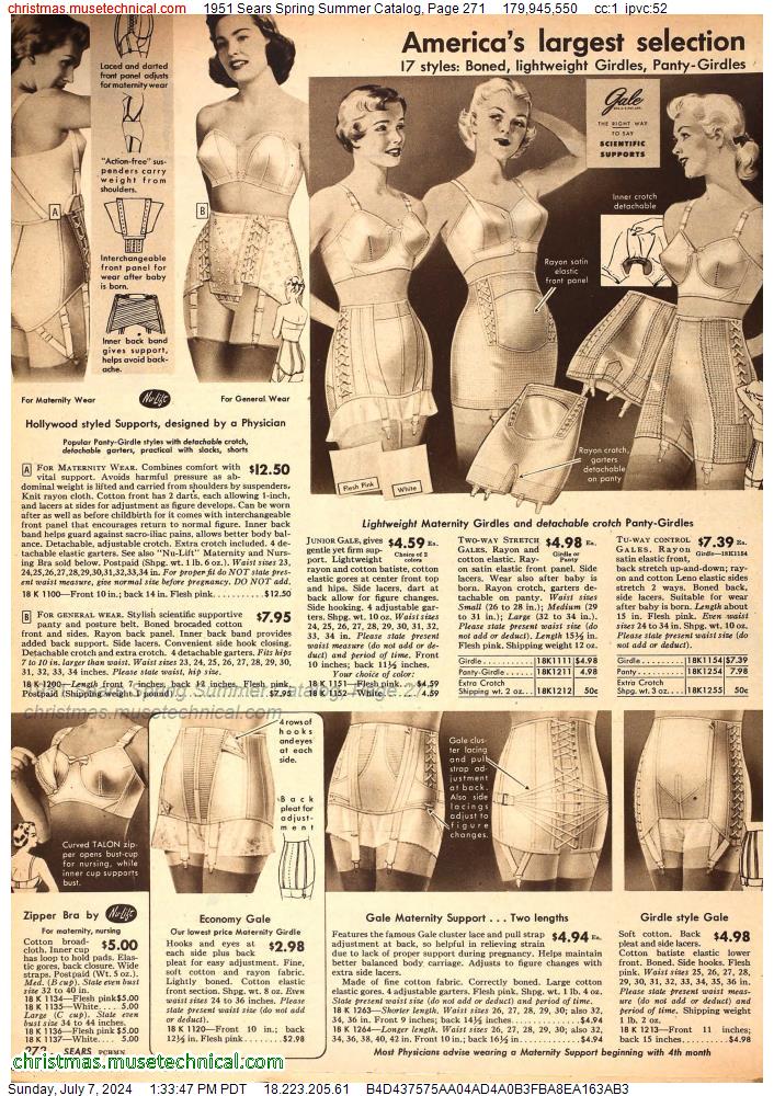1951 Sears Spring Summer Catalog, Page 271