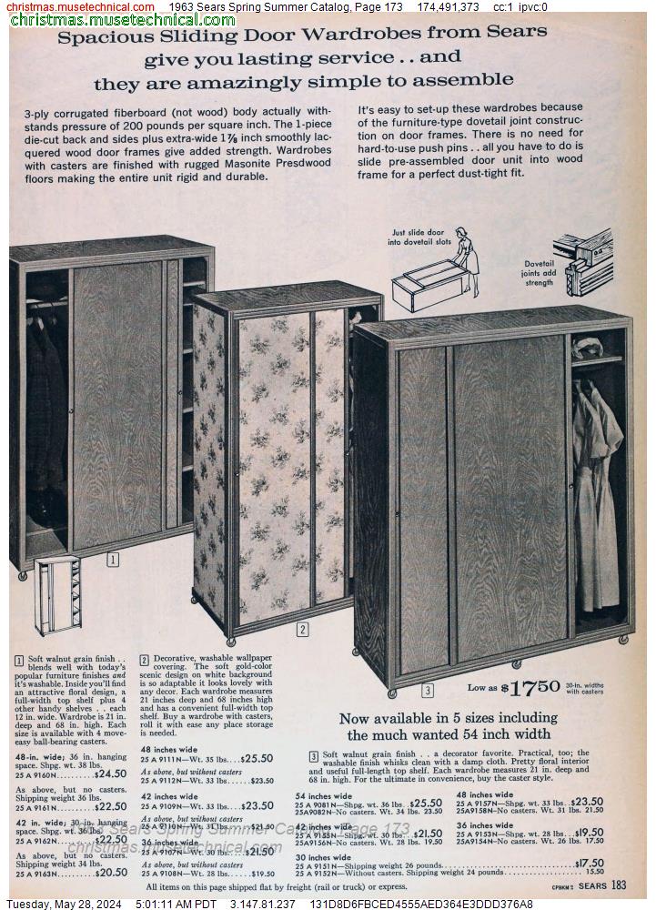 1963 Sears Spring Summer Catalog, Page 173