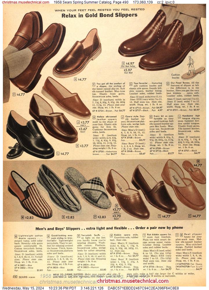 1958 Sears Spring Summer Catalog, Page 490