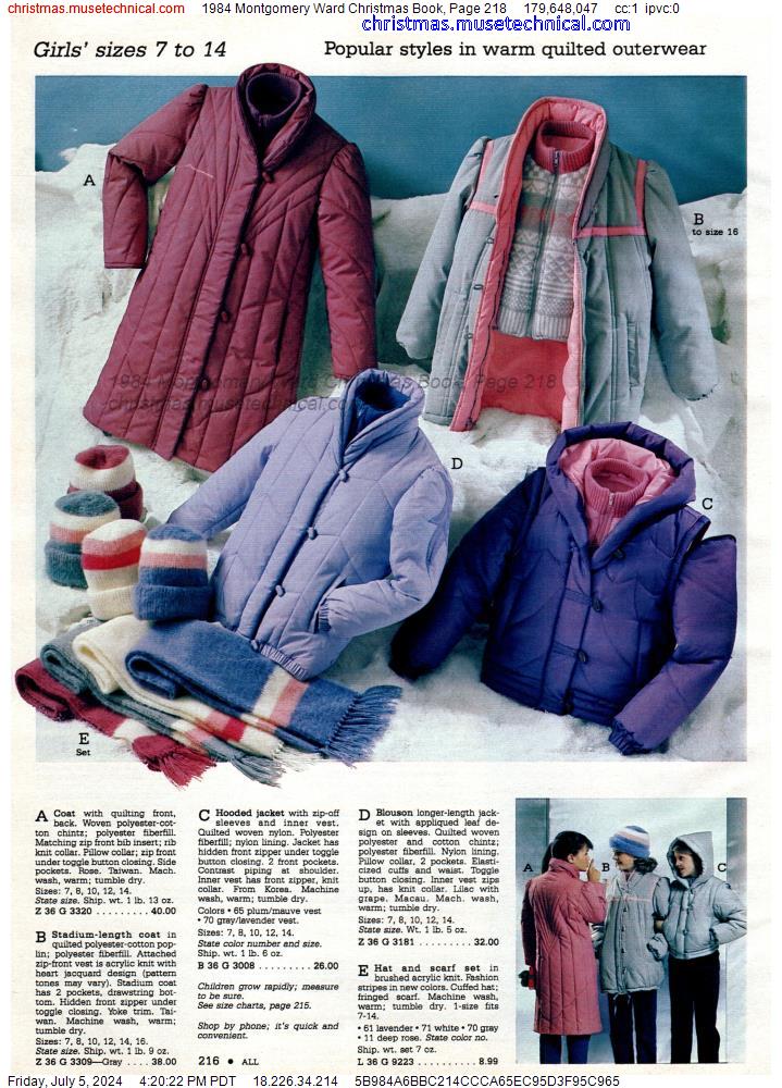 1984 Montgomery Ward Christmas Book, Page 218