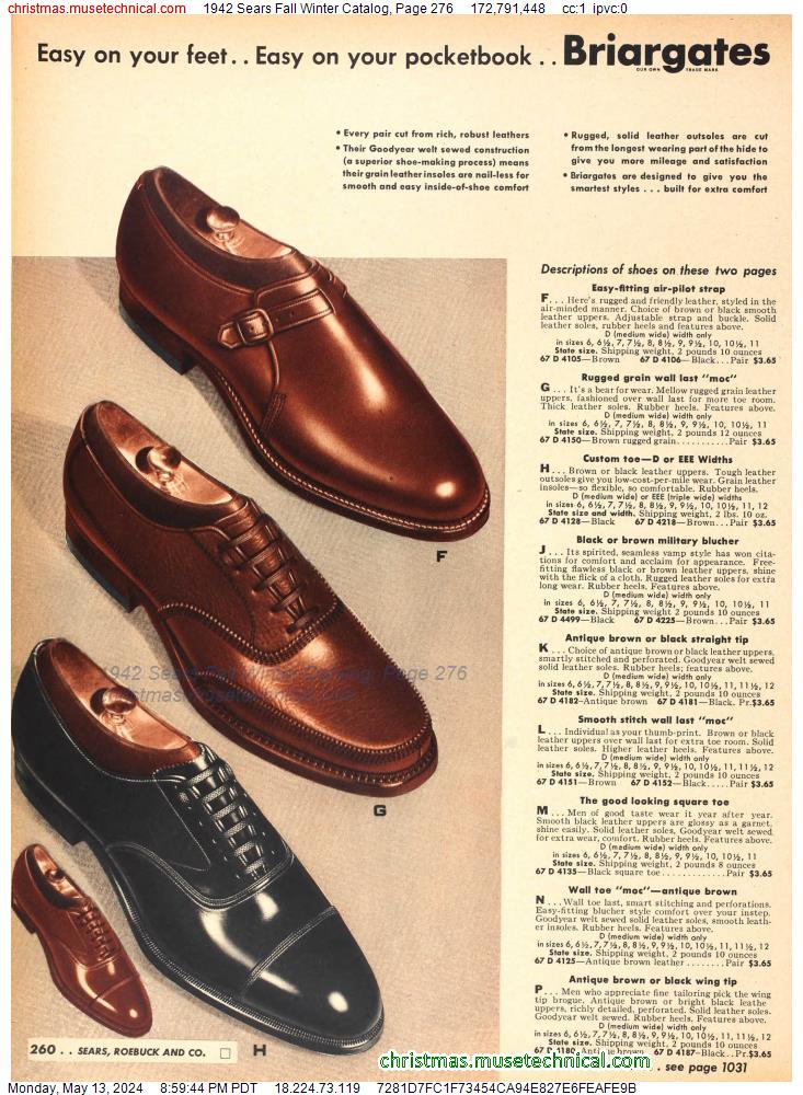 1942 Sears Fall Winter Catalog, Page 276