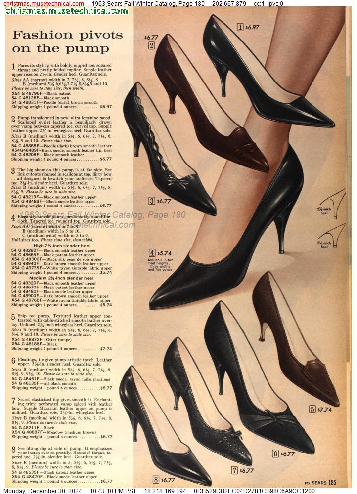 1963 Sears Fall Winter Catalog, Page 180