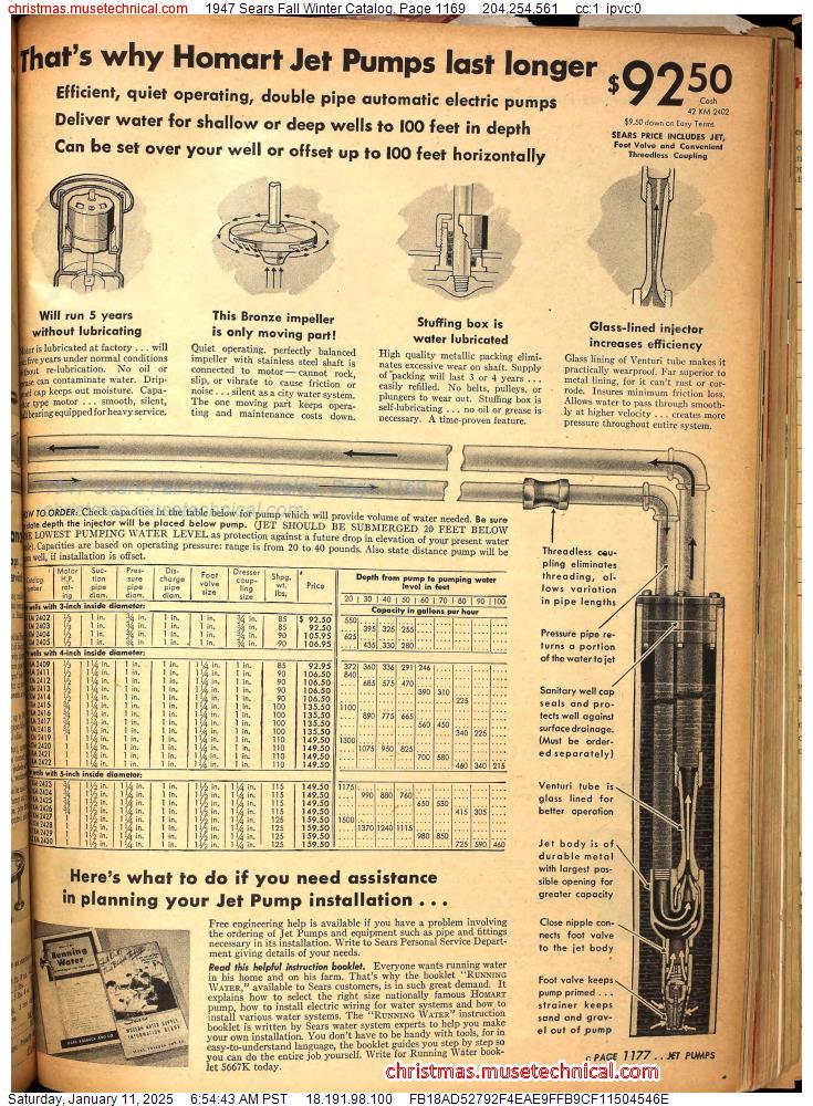 1947 Sears Fall Winter Catalog, Page 1169