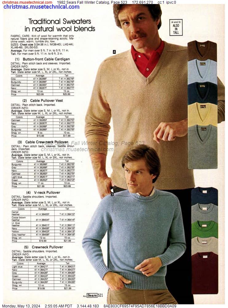 1982 Sears Fall Winter Catalog, Page 523
