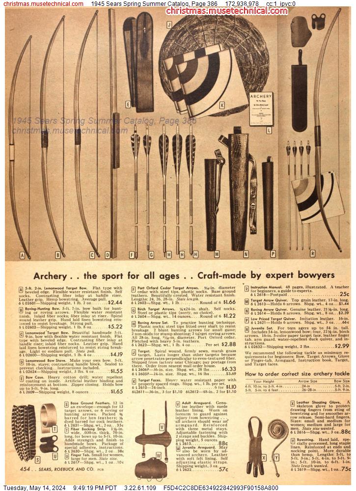 1945 Sears Spring Summer Catalog, Page 386