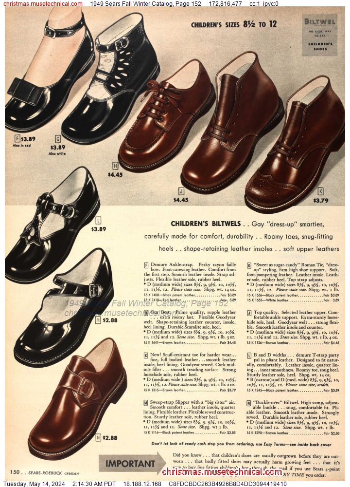 1949 Sears Fall Winter Catalog, Page 152