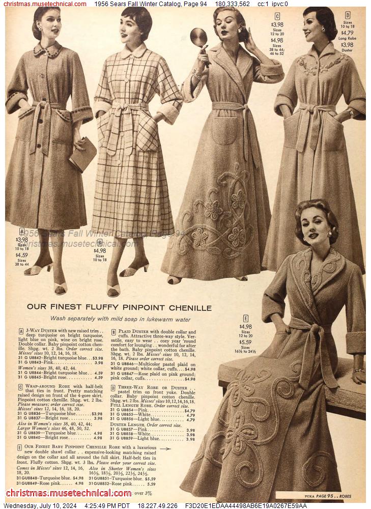 1956 Sears Fall Winter Catalog, Page 94
