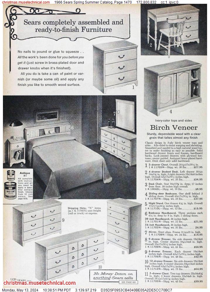 1966 Sears Spring Summer Catalog, Page 1470