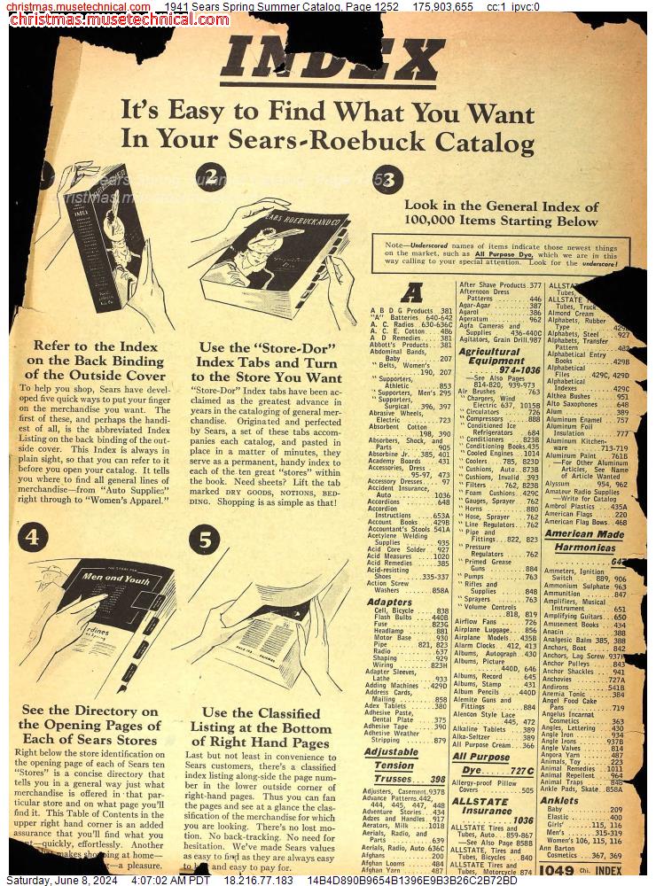 1941 Sears Spring Summer Catalog, Page 1252