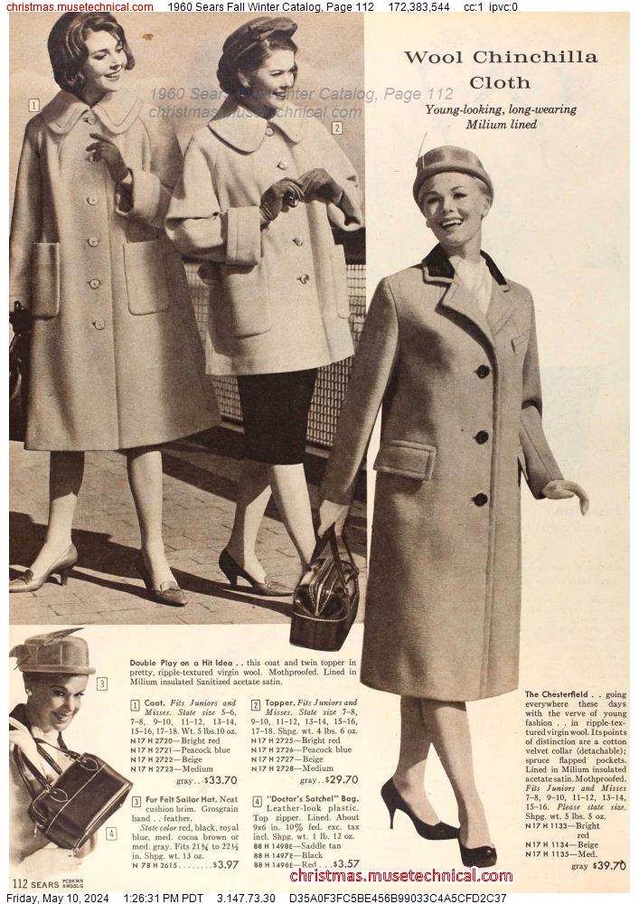 1960 Sears Fall Winter Catalog, Page 112