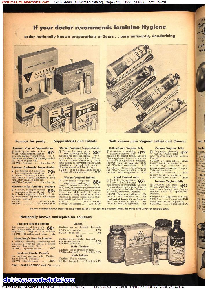 1946 Sears Fall Winter Catalog, Page 714