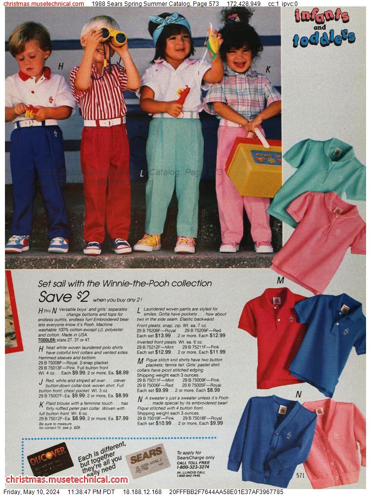 1988 Sears Spring Summer Catalog, Page 573