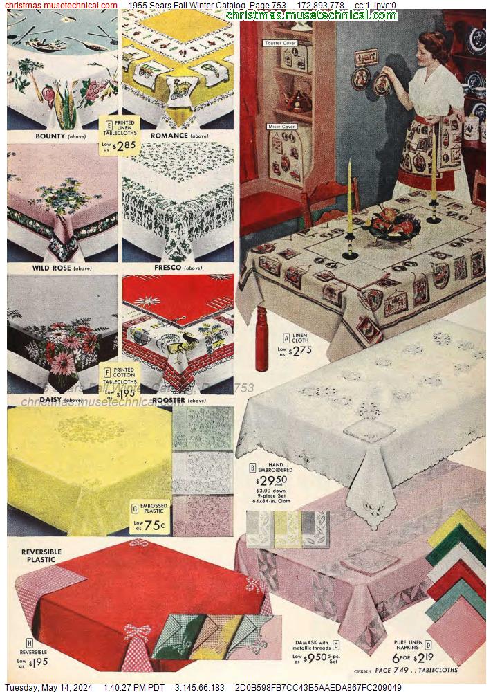 1955 Sears Fall Winter Catalog, Page 753