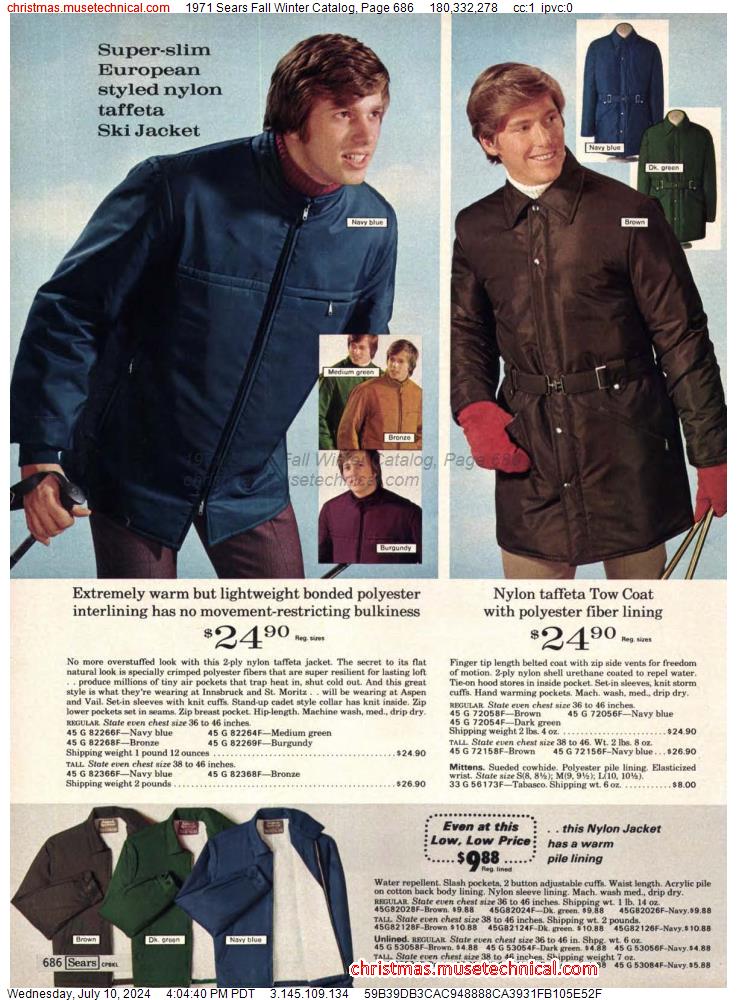 1971 Sears Fall Winter Catalog, Page 686