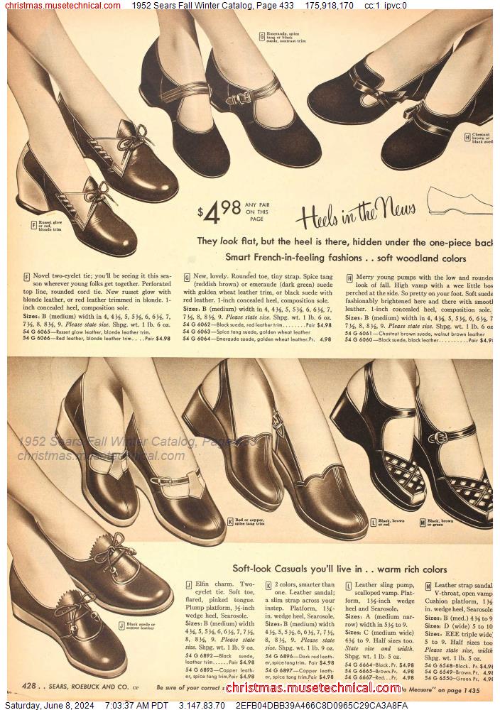 1952 Sears Fall Winter Catalog, Page 433