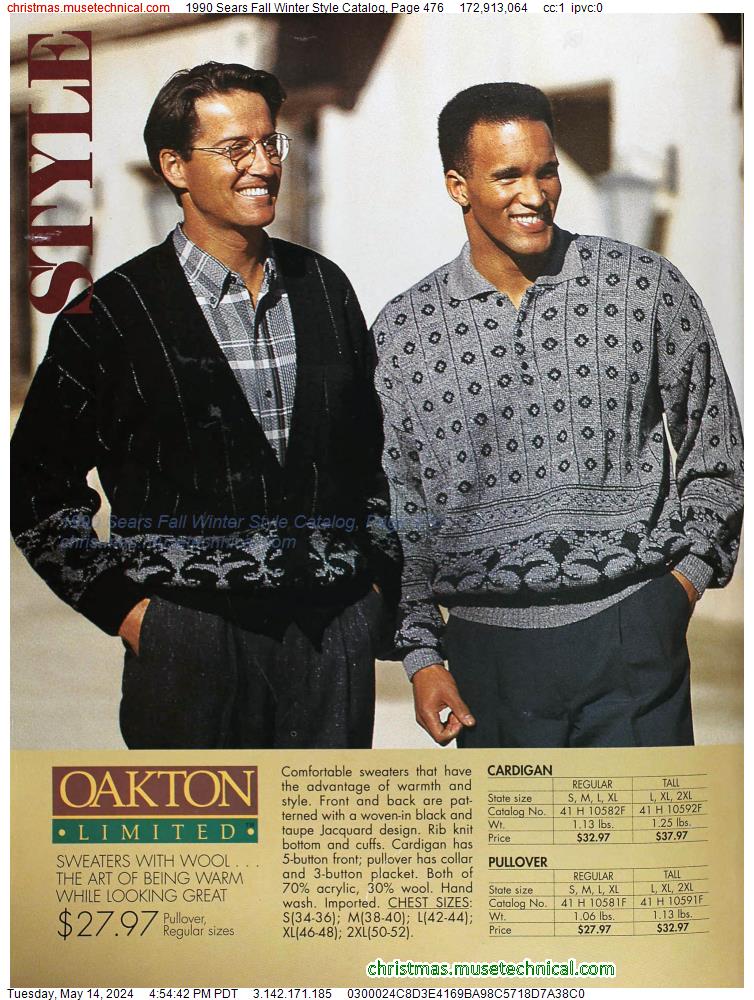 1990 Sears Fall Winter Style Catalog, Page 476