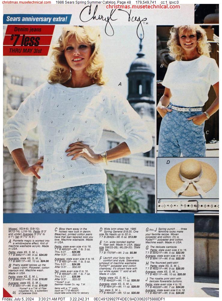 1986 Sears Spring Summer Catalog, Page 48