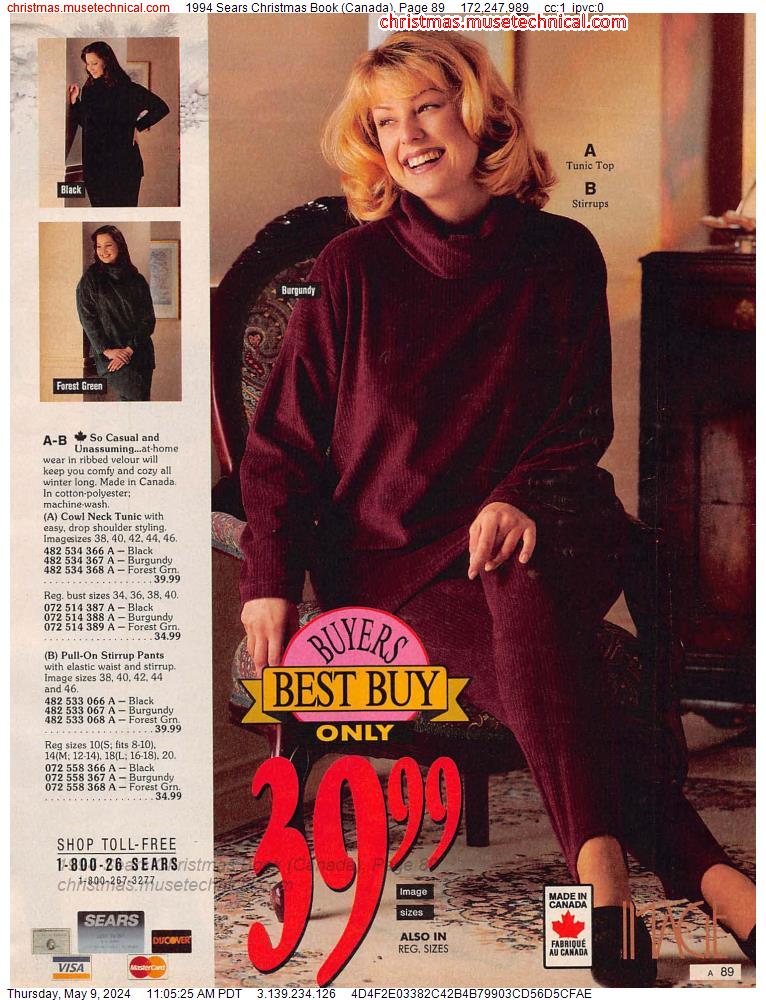1994 Sears Christmas Book (Canada), Page 89