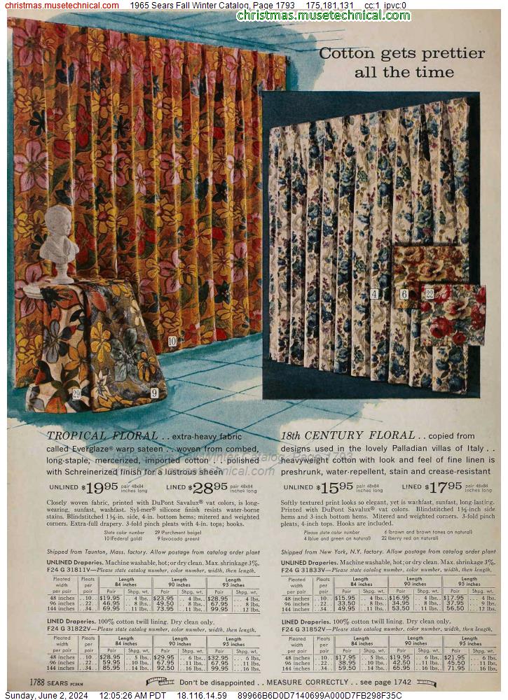1965 Sears Fall Winter Catalog, Page 1793